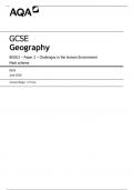 GCSE Geography 8035/2 – Paper 2 – Challenges in the Human Environment Mark scheme 8035 June 2018