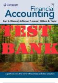 TEST BANK for Financial Accounting 17th Edition by Carl S. Warren, Jefferson P. Jones & William Tayler. (Complete Download)