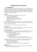 Samenvatting - Omgangskunde en Communicatie (HB0111B) Hoofdstukken 1 t/m 3