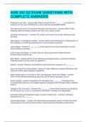 AGB 302 Q2 EXAM QUESTIONS WITH COMPLETE ANSWERS