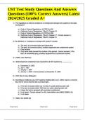 UST Test Study Questions And Answers Questions (100% Correct Answers) Latest 2024/2025 Graded A+