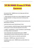 NUR 3065 Exam 3 With Answers