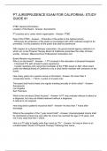 PT Jurisprudence Exam for California- study guide &num;1