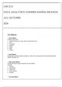 CSE 2111 DATA ANALYTICS &lpar;UNDERSTANDING MS EXCEL&rpar; ALL LECTURES 2024