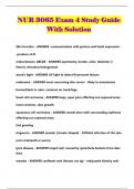 NUR 3065 Exam 4 Study Guide With Solution