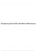 ATI pharm practice B 2023 with 100%Verified Answers.