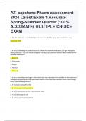 ATI capstone Pharm assessment 2024 Latest Exam 1 Accurate Spring-Summer Quarter (100%  ACCURATE) MULTIPLE CHOICE  EXAM