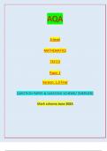 AQA A-level MATHEMATICS 7357/2 Paper 2 Version: 1.0 Final PB/KL/Jun23/E6 7357/2 A-level MATHEMATICS Paper 2QUESTION PAPER & MARKING SCHEME/ [MERGED] Marl( scheme June 2023