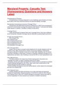 Maryland Property Casualty Test &lpar;Homeowners&rpar; Questions and Answers Latest&period;