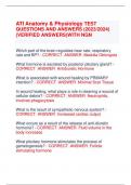 ATI Anatomy & Physiology TEST  QUESTIONS AND ANSWERS &lpar;2023&sol;2024&rpar;  &lpar;VERIFIED ANSWERS&rpar;WITH NGN