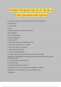 PATHO 370 QUIZ CH. 36, 37, 38, 40, 41 Exam Questions and Answers