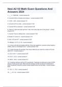Hesi A2 V2 Math Exam Questions And Answers 2024