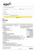 2023 AQA AS PHYSICS 7407&sol;2 Paper 2 Question Paper & Mark scheme &lpar;Merged&rpar; June 2023 &lbrack;VERIFIED&rsqb;