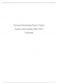 Forensic Psychology Exam 2 Study Guide Latest Update 2024 100% Complete