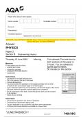 2023 AQA A-level PHYSICS 7408&sol;3BC Paper 3 Section B Engineering physics Question Paper & Mark scheme &lpar;Merged&rpar; June 2023 &lbrack;VERIFIED&rsqb;
