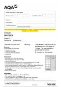 2023 AQA A-level PHYSICS 7408&sol;3BE Paper 3 Section B Electronics Question Paper & Mark scheme &lpar;Merged&rpar; June 2023 &lbrack;VERIFIED&rsqb;