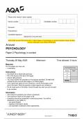 2023 AQA A-level PSYCHOLOGY 7182&sol;2 Paper 2 Psychology in context Question Paper & Mark scheme &lpar;Merged&rpar; June 2023 &lbrack;VERIFIED&rsqb;