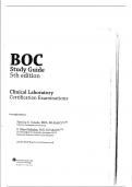 BOC Study Guide 5th Edition Clinical Laboratory Certification Exams