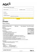 2023 AQA AS SPANISH 7691&sol;2 Paper 2 Writing Question Paper & Mark scheme &lpar;Merged&rpar; June 2023 &lbrack;VERIFIED&rsqb;