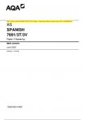 2023 AQA AS SPANISH 7691&sol;3T&sol;3V Paper 3 Speaking Mark scheme June 2023 &lbrack;VERIFIED&rsqb;