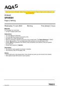 2023 AQA A-level SPANISH 7692&sol;2 Paper 2 Writing Question Paper & Mark scheme &lpar;Merged&rpar; June 2023 &lbrack;VERIFIED&rsqb;