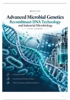 MIB3702 - Advanced Microbial Genetics and Recombinant DNA Technology&comma; Summary