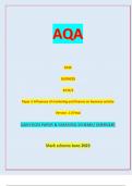 AQA GCSE BUSINESS 8132/2  Paper 2 Influences of marketing and finance on business activity Version: 1.0 Final *JUN238132201* IB/G/Jun23/E8 8132/2  QUESTION PAPER & MARKING SCHEME/ [MERGED] Marl( scheme June 2023