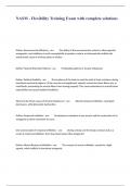 NASM - Flexibility Training Exam with complete solutions