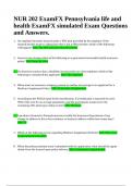 NUR 202 ExamFX Pennsylvania life and health ExamFX simulated Exam Questions and Answers.