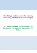 Test Bank For Microbiology&colon; An Introduction Plus Mastering Microbiology&comma; 13th Edition By Gerard J&period; Tortola ISBN&colon; 9780134605180&comma; Chapter 1-28 &vert; Complete Guide A&plus;