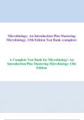 Test Bank For Microbiology: An Introduction Plus Mastering Microbiology, 13th Edition By Gerard J. Tortola ISBN: 9780134605180, Chapter 1-28 | Complete Guide A+