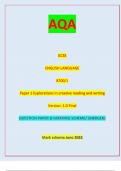 AQA GCSE ENGLISH LANGUAGE 8700/1 Paper 1 Explorations in creative reading and writing Version: 1.0 Final *JUN238700101* IB/G/Jun23/E6 8700/1QUESTION PAPER & MARKING SCHEME/ [MERGED] Marl( scheme June 2023