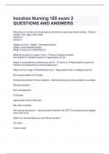 hondros Nursing 185 exam 2 QUESTIONS AND ANSWERS