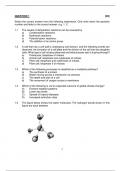 Exam for bioogy reactions and chemical formulas