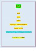 AQA GCSE MUSIC 8271/W Component 1 Understanding Music Version: 1.0 Final *JUN238271W01* IB/M/Jun23/E6 8271/WQUESTION PAPER & MARKING SCHEME/ [MERGED] Marl( scheme June 2023