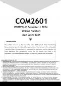  COM2601 PORTFOLIO (ANSWERS) Semester 1 2024 - DISTINCTION GUARANTEED