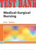 TEST BANK for Medical-Surgical Nursing 7th Edition by Linton Adrianne Dill & Matteson Mary Ann. ISBN 9780323595155. (Complete Chapters 1-76 in 1570 Pages)