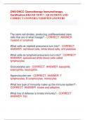 ONS&sol;ONCC Chemotherapy Immunotherapy  Certification BRAND NEW&excl;&excl; &lpar; QUESTIONS AND  CORRECT ANSWERS&rpar; VERIFIED ANSWERS