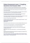 Patient Assessment exam 1&colon; Coughing Questions And Answers 2024