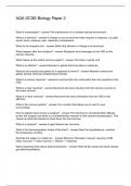 AQA GCSE Biology Paper 2