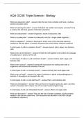 AQA GCSE Triple Science - Biology