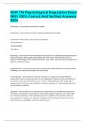 NUR 116 Psychological Regulation Exam With 100&percnt; Correct And Verified Answers 2024