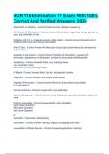 NUR 116 Elimination 17 Exam With 100&percnt; Correct And Verified Answers  2024