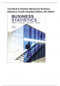 Test Bank & Solution Manual for Business  Statistics, Fourth Canadian Edition, 4th editio
