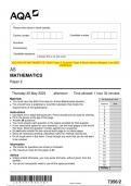 2023 AQA AS MATHEMATICS 7356/2 Paper 2 Question Paper & Mark scheme (Merged) June 2023 [VERIFIED]
