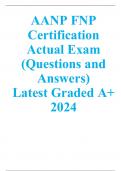 AANP FNP Certification Actual Exam (Questions and Answers) Latest Graded A+ 2024
