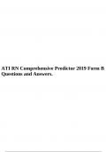 ATI RN Comprehensive Predictor 2019 Form B Questions and Answers&period;