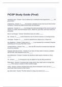 FiCEP Study Guide (Final) with complete solutions