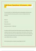 CAD Exam Questions & Answers&comma; rated  A&plus; EXAM PREDICTION PAPER 2024&sol;25