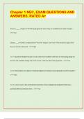 Chapter 1 NEC&comma; EXAM QUESTIONS AND  ANSWERS&comma; RATED A&plus; EXAM PREDICTION PAPER 2024&sol;25